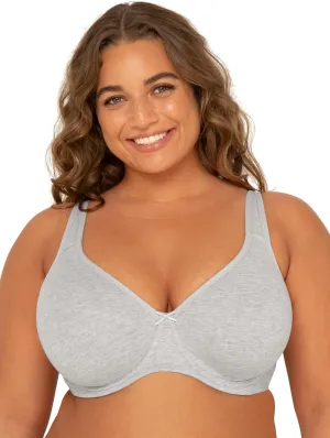 Fruit of the Loom Women's Fit for Me Collection: Plus-Size Unlined Underwire Bra-Cotton Comfort & Pinch-Free Straps