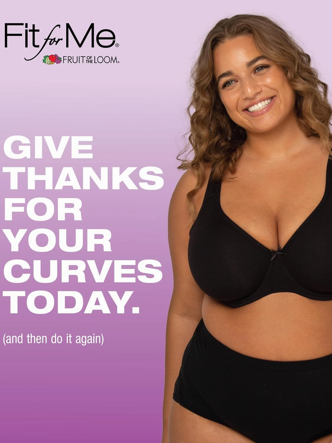 Fruit of the Loom Women's Fit for Me Collection: Plus-Size Unlined Underwire Bra-Cotton Comfort & Pinch-Free Straps