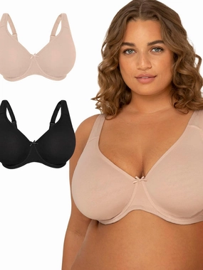 Fruit of the Loom Women's Fit for Me Collection: Plus-Size Unlined Underwire Bra-Cotton Comfort & Pinch-Free Straps