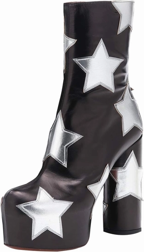 FSJ Women Gorgeous Platform Ankle Boots Closed Round Toe Chunky High Heel Pull On Shoes Size 4-15 US