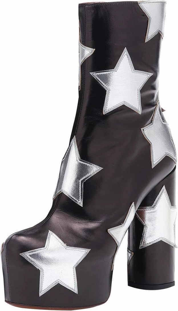 FSJ Women Gorgeous Platform Ankle Boots Closed Round Toe Chunky High Heel Pull On Shoes Size 4-15 US