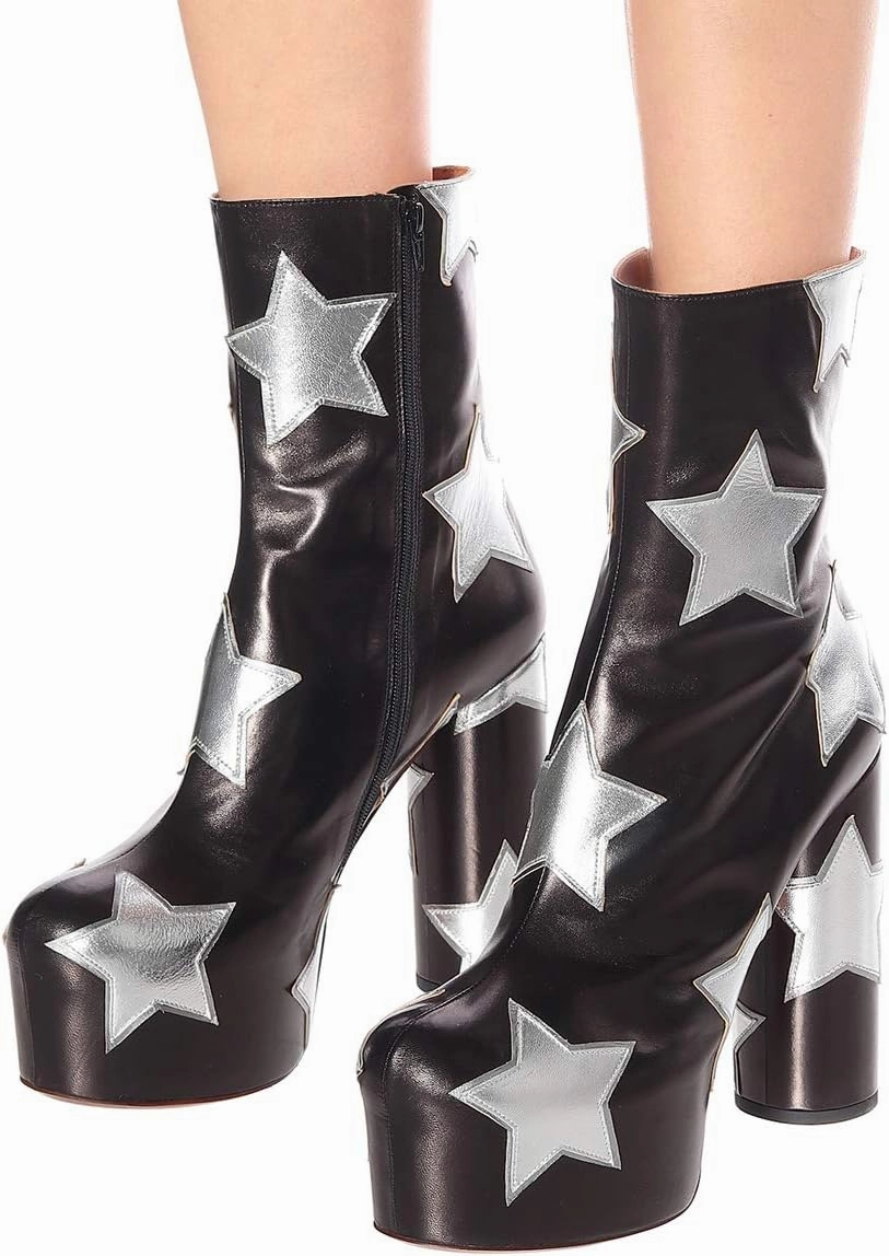 FSJ Women Gorgeous Platform Ankle Boots Closed Round Toe Chunky High Heel Pull On Shoes Size 4-15 US