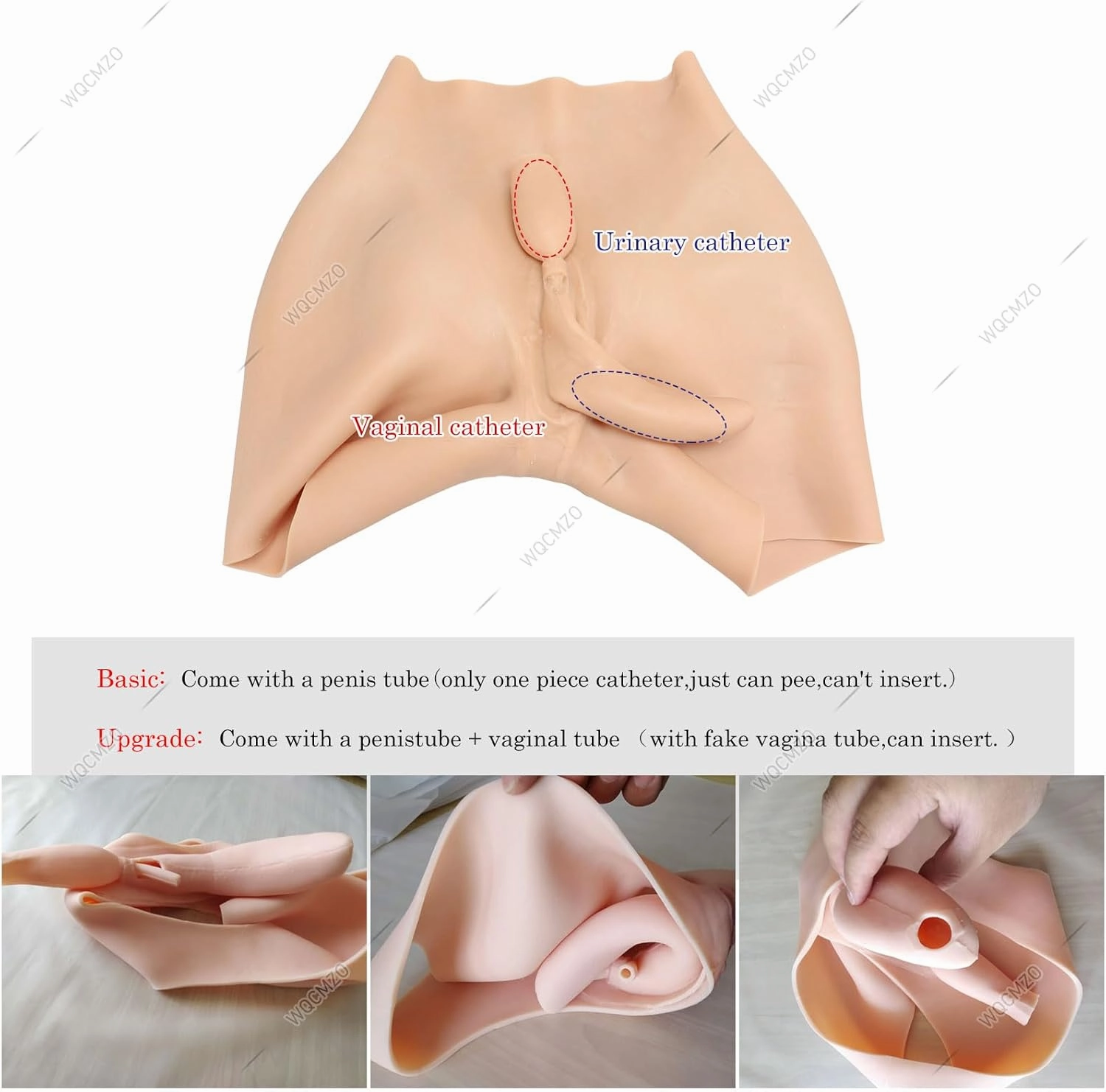Full Silicone Hips & Butt Padded Panties - Realistic Insertable Faux Vagina for Crossdressing Transgender Cosplay