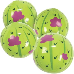 Fun Express Cactus Mini Beach Ball - 12 Pack - Pool Toys and Party Favors - VBS Vacation Bible School Supplies/Decor