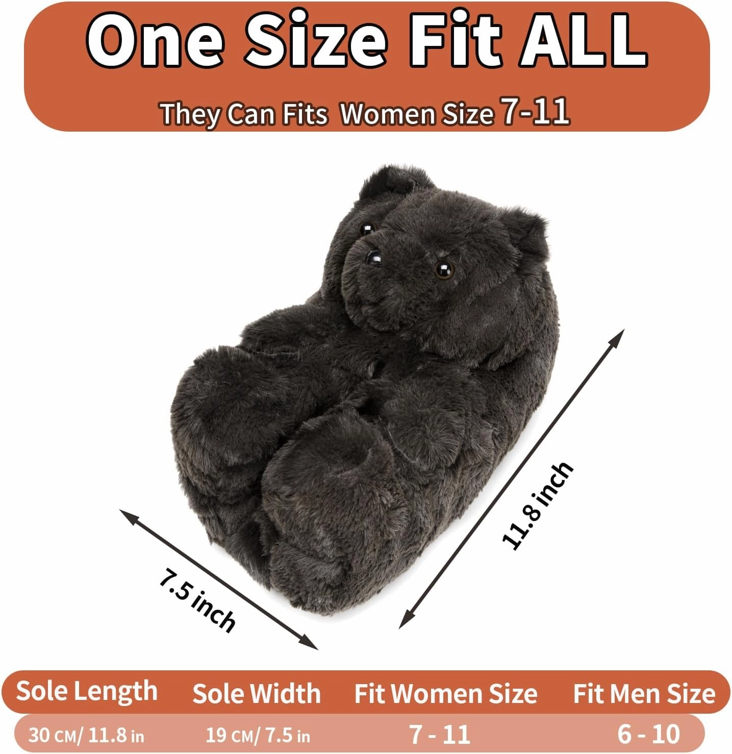 Fuzzy Women's Indoor Cozy Slippers,Cute Teddy Bear Slippers Trendy Funny Animal Slippers,Fun Birthday Gifts House Slippers Fluffy Soft Comfy Slippers for Women Mom Teen Girls Men