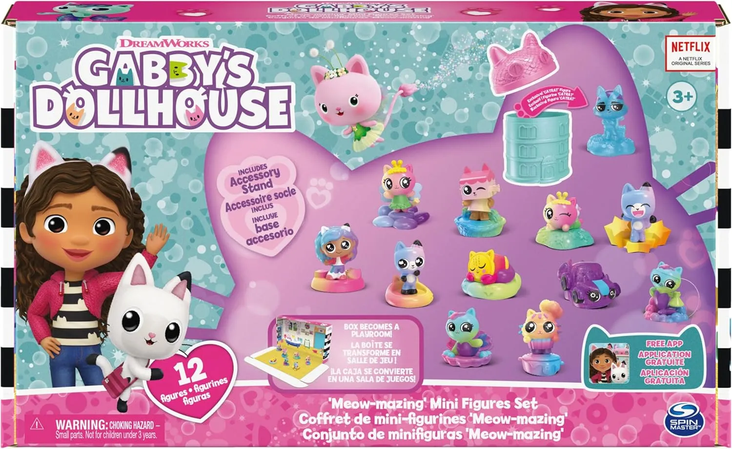 Gabby’s Dollhouse, Meow-mazing Mini Figures 12-Pack (Amazon Exclusive) Rainbow -Themed Toy Figures and Playsets Kids Toys for Ages 3 and up
