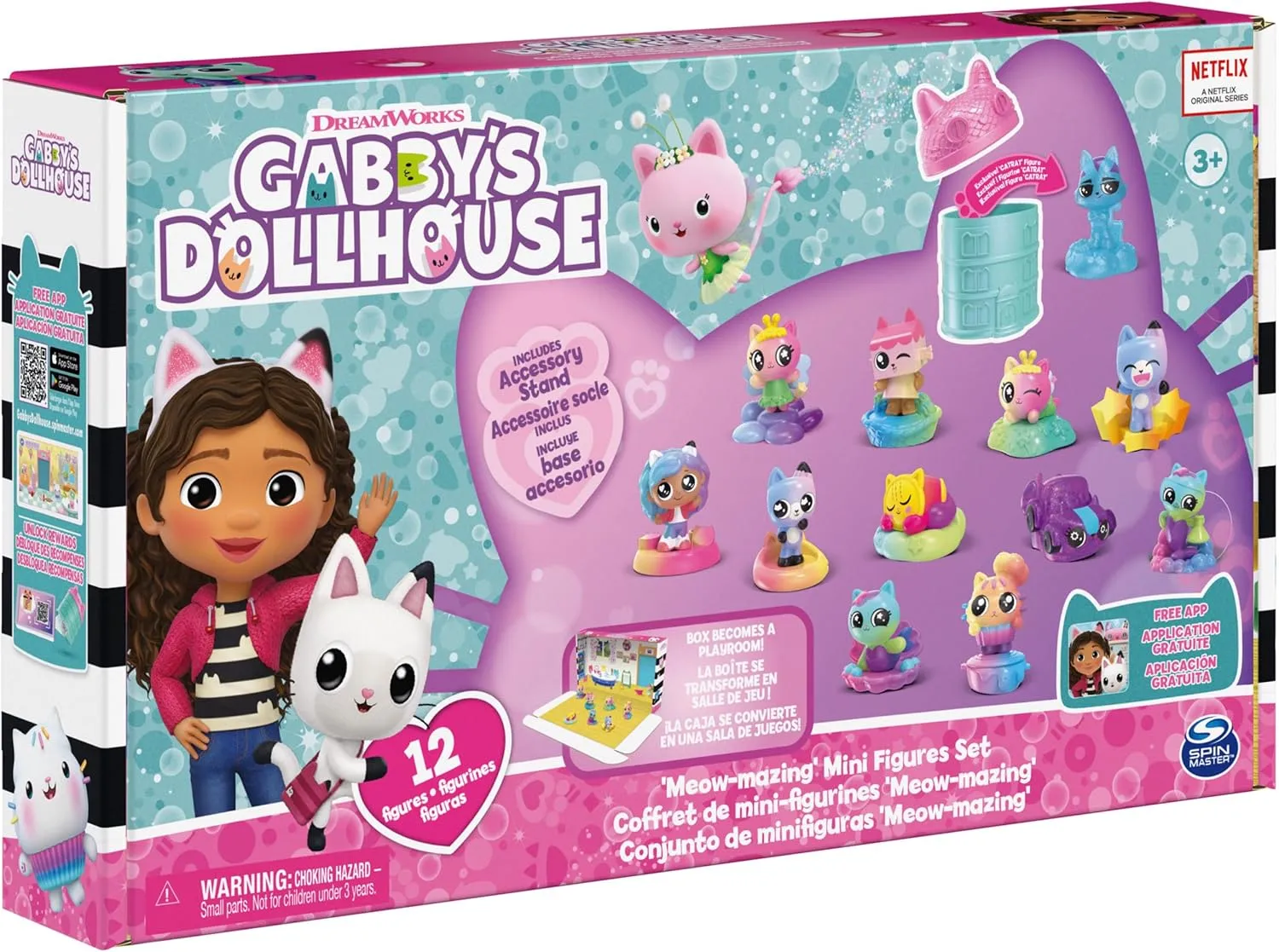 Gabby’s Dollhouse, Meow-mazing Mini Figures 12-Pack (Amazon Exclusive) Rainbow -Themed Toy Figures and Playsets Kids Toys for Ages 3 and up