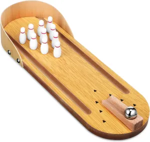 Garneck 1 Set Set Mini Bowling Game Indoor Tabletop Bowling Board Game for Safe Craft Enhances Hand Eye Coordination for Family Gatherings and Parties
