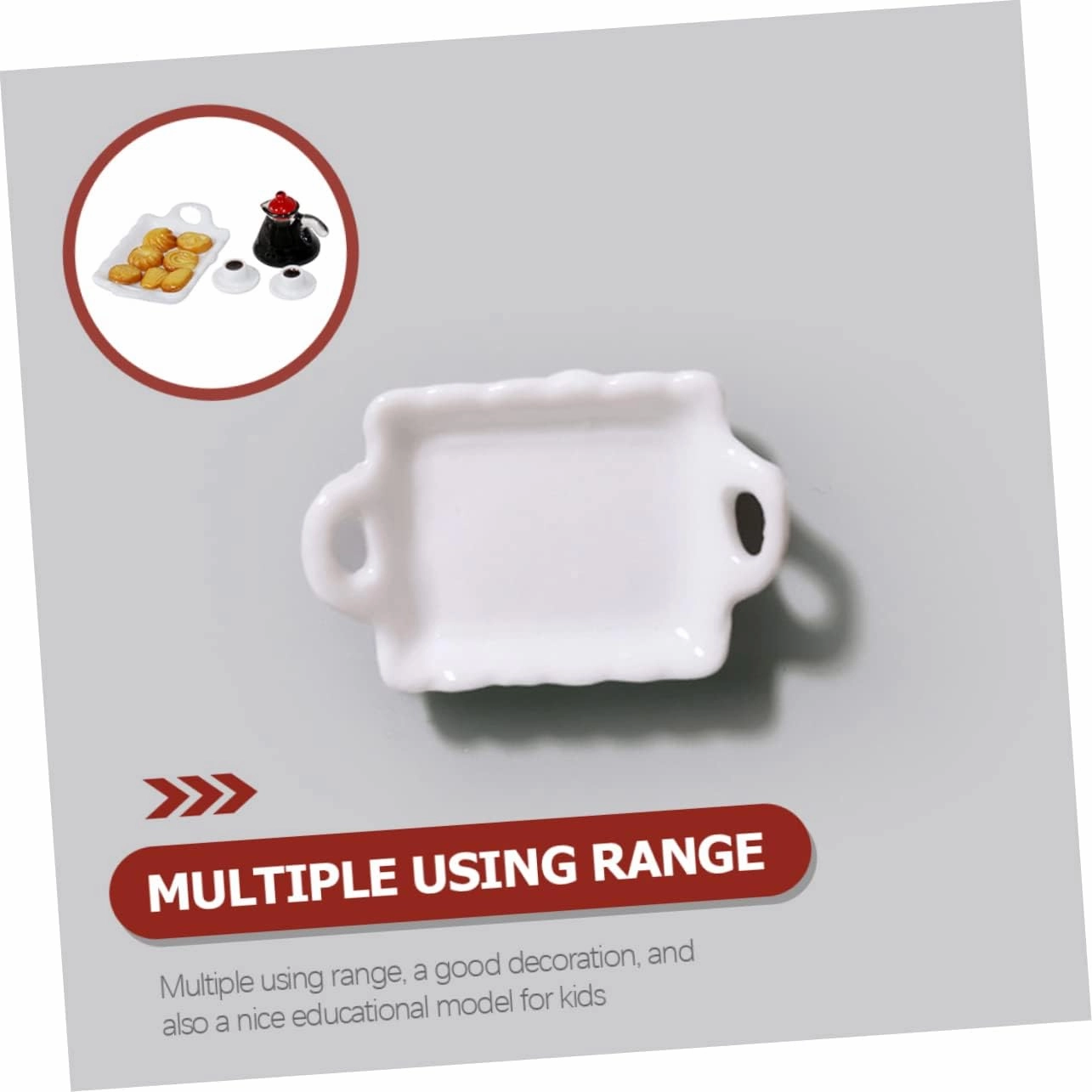 Garneck 3 Sets Desktop Tiny Food Set Miniature Coffee Mugs Cups Decorative Mini Kitchen for Safe Educational Play