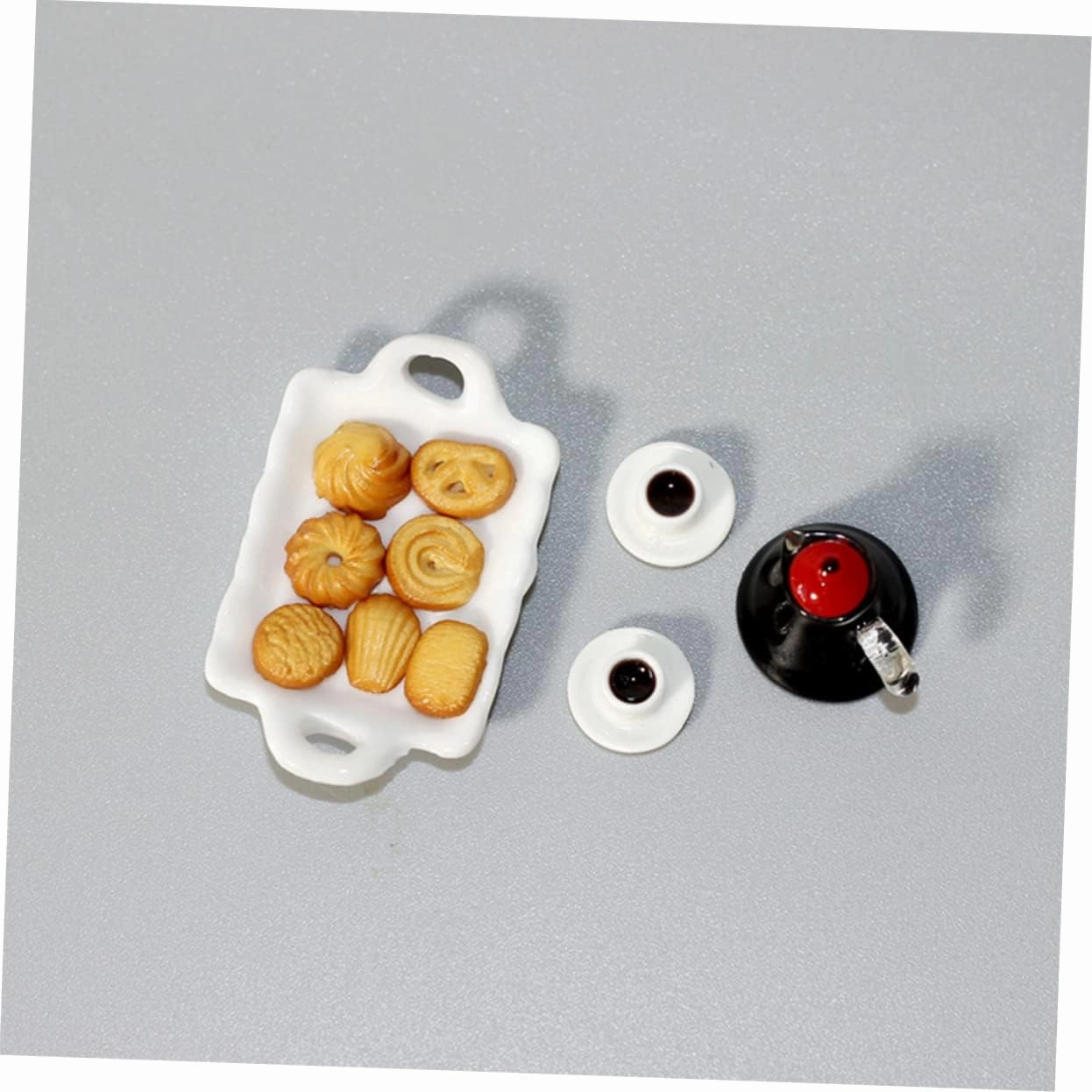 Garneck 3 Sets Desktop Tiny Food Set Miniature Coffee Mugs Cups Decorative Mini Kitchen for Safe Educational Play