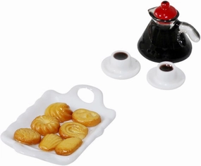 Garneck 3 Sets Desktop Tiny Food Set Miniature Coffee Mugs Cups Decorative Mini Kitchen for Safe Educational Play
