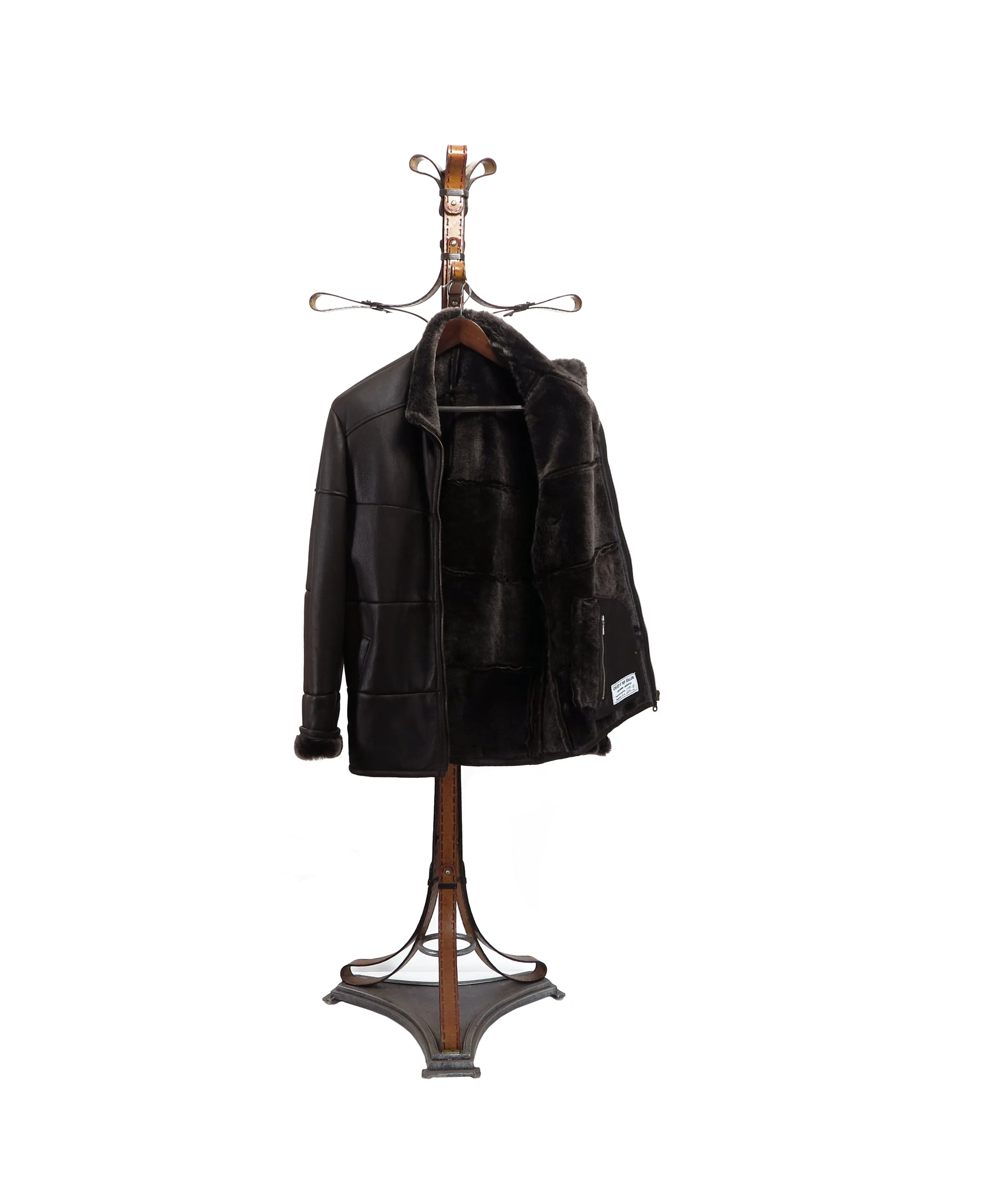 GAVIN- S3705- Cafe Nu-Buck Baby Lamb YKK Zip Up Coat