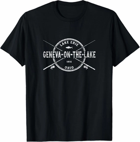 Geneva-On-The-Lake OH Vintage Crossed Fishing Rods T-Shirt