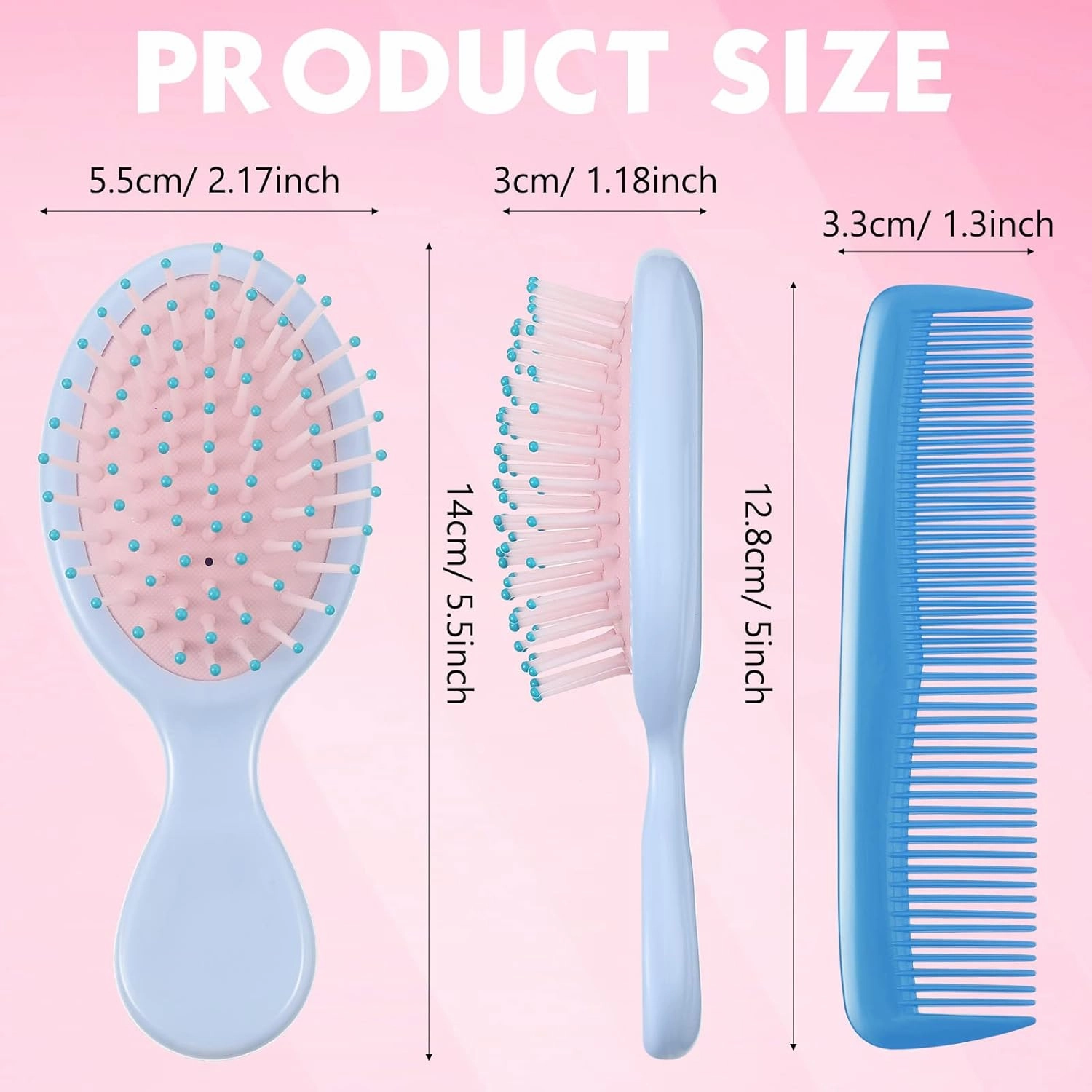 Gerrii 112 Pcs Mini Wet Hair Brush Hair Combs Set 56 Small Pocket Travel Detangler Hairbrush 56 Colorful Plastic Fine Wide Hair Combs Toddler Detangling Brushes Soft Bristles Bulk (Bright Color)