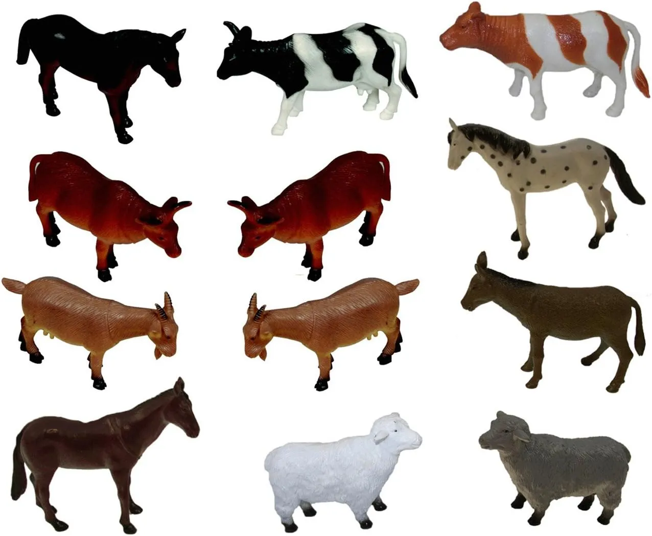 Get Ready Kids Farm Animal Toys – 12 Mini Plastic Animal Figurines for Toddlers, Farm Animals for Kids 1-5