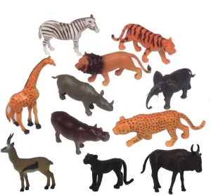 Get Ready Kids Zoo Animal Toys – 11 Mini Plastic Animal Figures for Toddlers, Wild Animals Playset for Ages 18m 