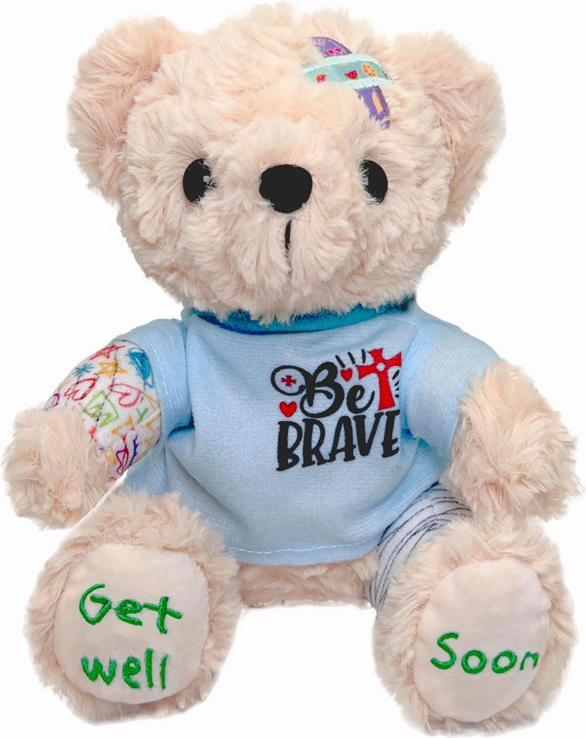 Get Well Soon Gifts for Kids - Get Well Soon Bear Stuffed Animal, Broken Arm Leg Gifts for Kids Adult After Surgery, 8 Inch Soft Get Well Teddy Bear Plush Feel Better Recovery Gift for Comforting