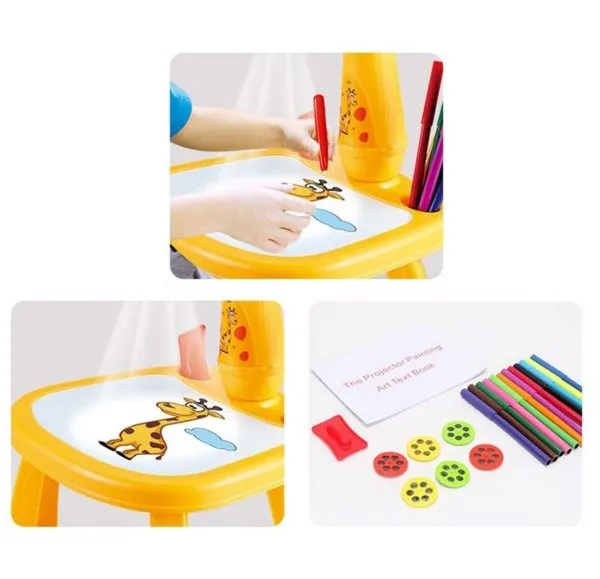 Giraffe Small Size Art Drawing Board Leds Projector Light Toy
