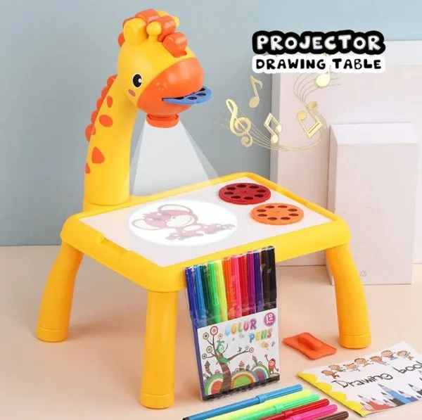 Giraffe Small Size Art Drawing Board Leds Projector Light Toy