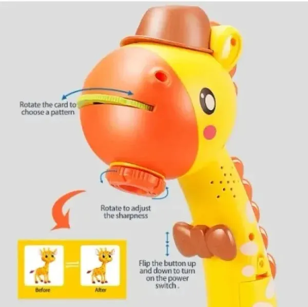 Giraffe Small Size Art Drawing Board Leds Projector Light Toy