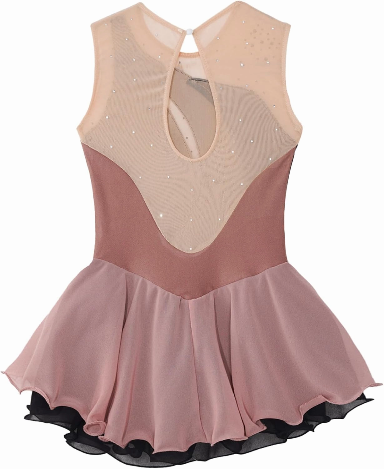 Girls Sparkle Ballet Lyrical Dance Dress Sleeveless Gymnastics Leotard Skirt Figure Ice Skating Dress Yoga Bodysuit