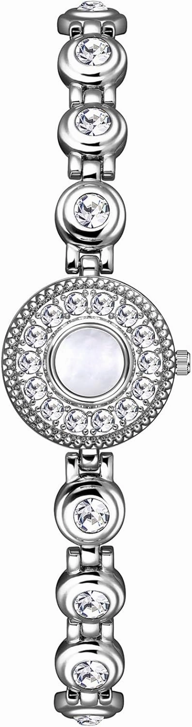 Gosasa Fashion Women's Dress Watch Elegant Zircon Round dial Ladies Bracelet Waterproof Watch with Flipped Watch Cover
