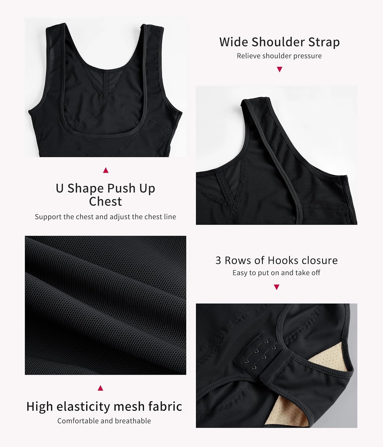 Gotoly Women Waist Trainer Bodysuit Full Body Shaper Vest Tummy Control Slim Corset Shapewear Tank Tops