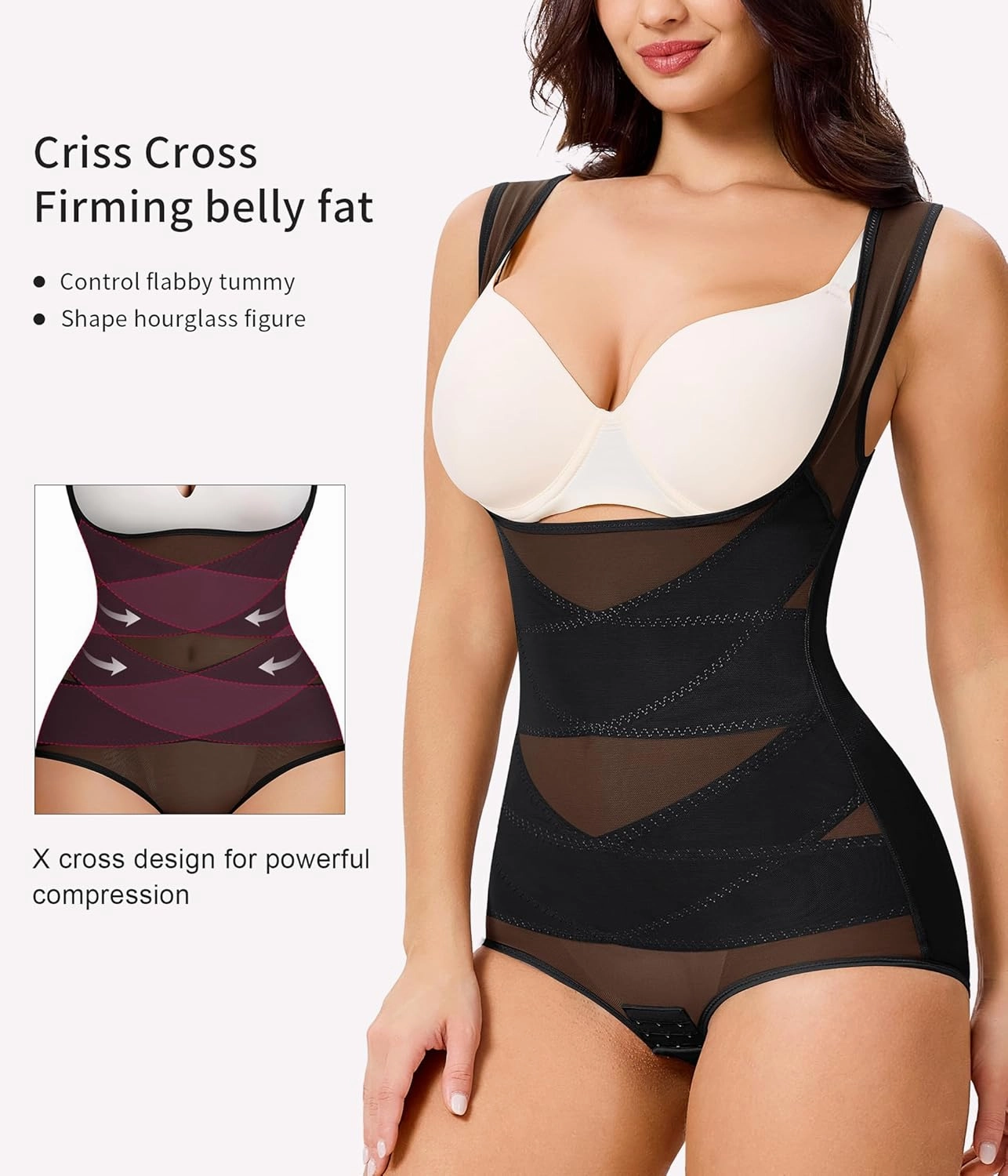 Gotoly Women Waist Trainer Bodysuit Full Body Shaper Vest Tummy Control Slim Corset Shapewear Tank Tops