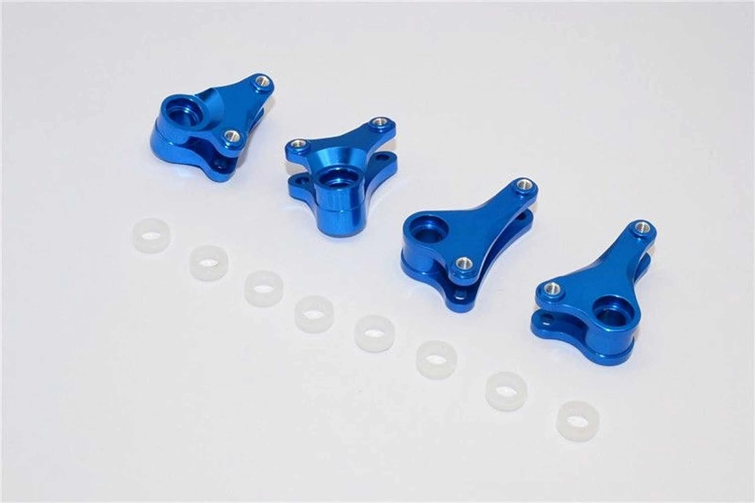 GPM For Traxxas 1/16 Mini E-Revo, Mini Slash Upgrade Parts Aluminum Front Rear Rocker Arm - 4Pcs Set Blue