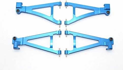 GPM For Traxxas 1/16 Mini E-Revo, Mini Summit Upgrade Parts Aluminum Front   Rear Lower Arms - 2 Prs Set Blue