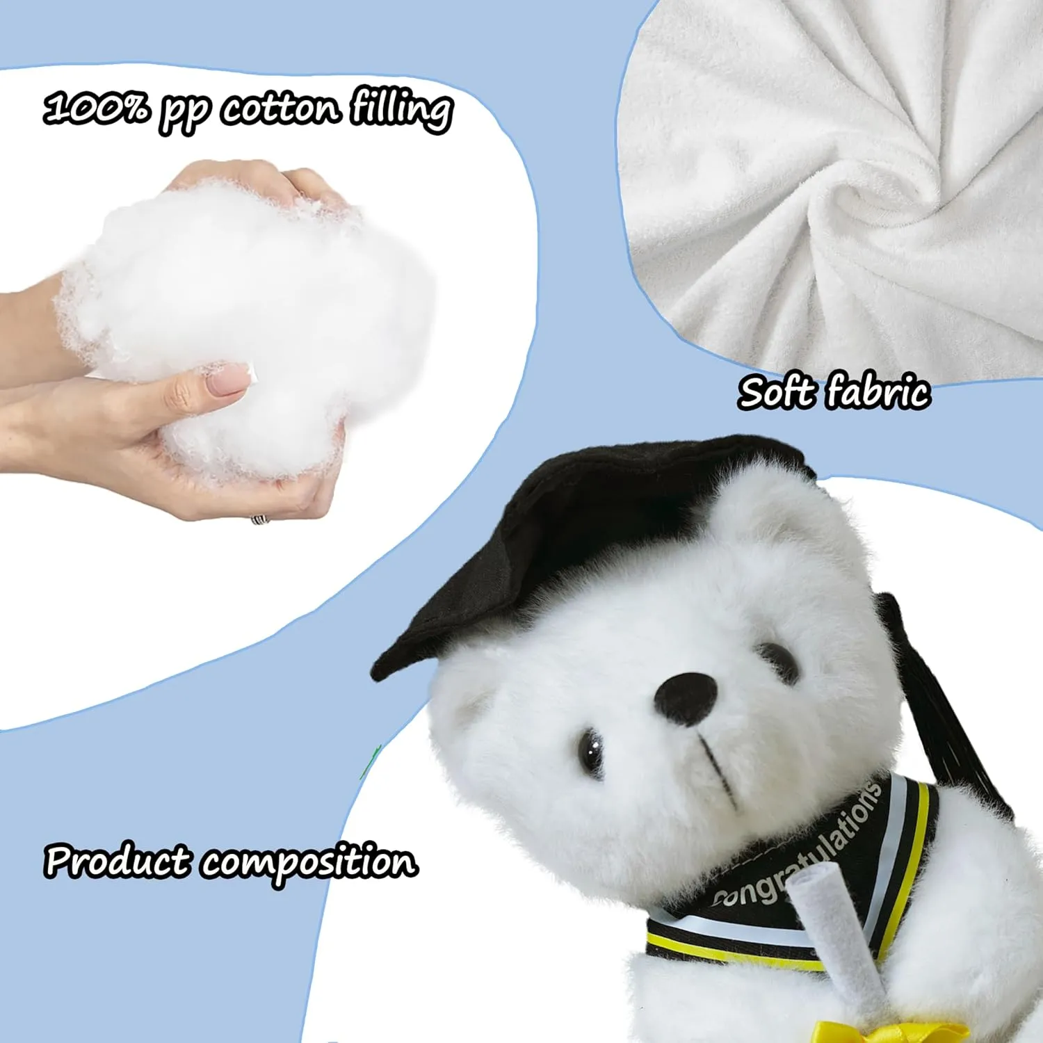 Graduation Bear Gifts for Her Class of 2025 Graduation Plush，Teddy Bear Stuffed Animal with Cap and Gown College High School Graduation Gifts for Boys & Girls