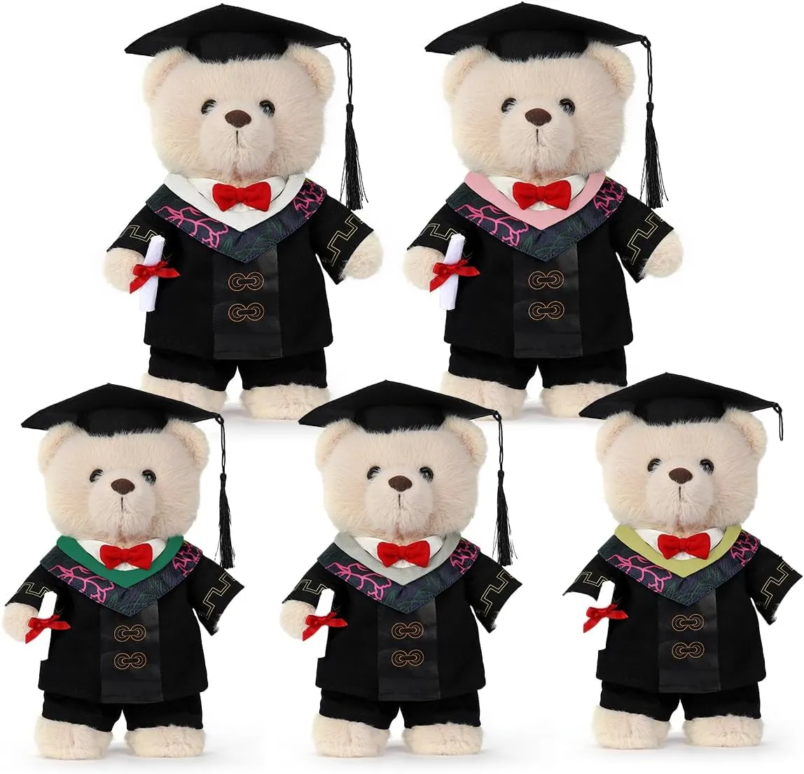 Graduation Teddy Bear - Soft Plush Toy with Graduation Cap, for Graduation Celebration for Music, Beige