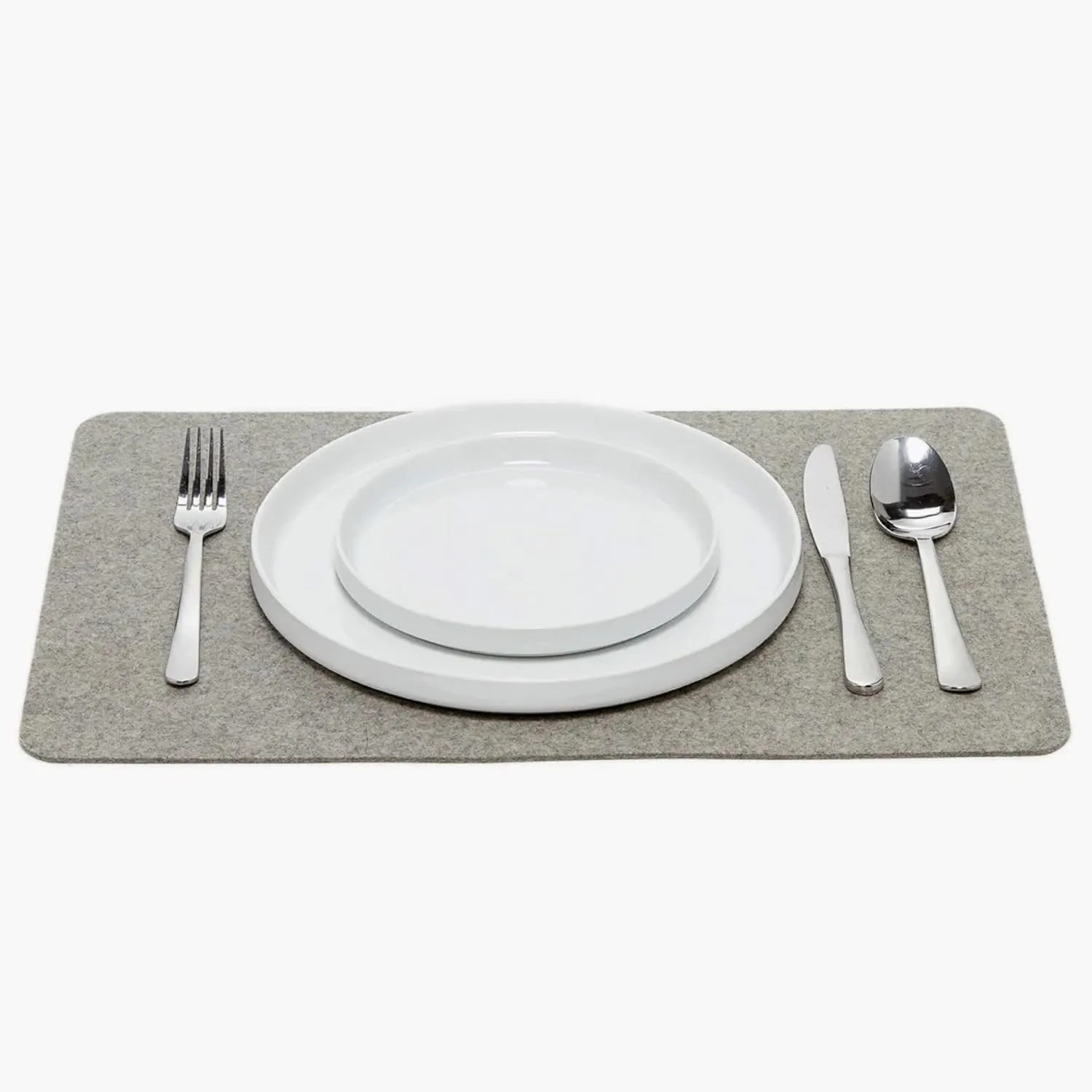 Graf Lantz - Merino Wool Rectangle Placemat - Granite (12" H x 18" W) - 3mm Merino Wool Felt Table Mat - Moisture Wicking - Odor, Stain, Heat & Dirt Resistant - Luxury Home Decor - Made in The USA