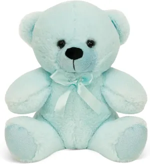 Grandma Smiley's Plush Best Friends Super Color Baby Blue Teddy Bear Stuffed Animal, 9-inch Hypoallergenic Small Teddy Bears for Christmas, Newborn Baby Shower, Girlfriend, Boyfriend, Graduation