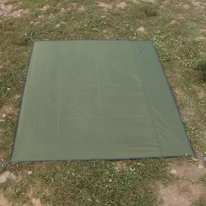 Green,Medium,N/A Waterproof Camping Tarp, 210D Oxford Cloth Outdoor Tent Ground Pad, Lightweight Multifunctional Tent Footprint with Drawstring Bag, Picnic Land Seats for Beach, Car,Camping,Adventure