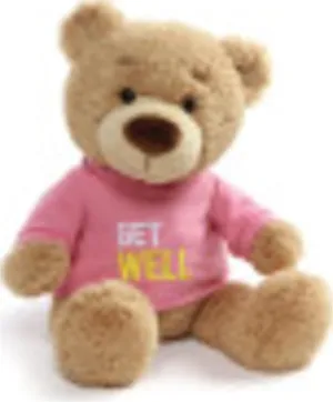 GUND Get Well T-Shirt Message Teddy Bear Stuffed Animal Plush, Pink, 12.5"