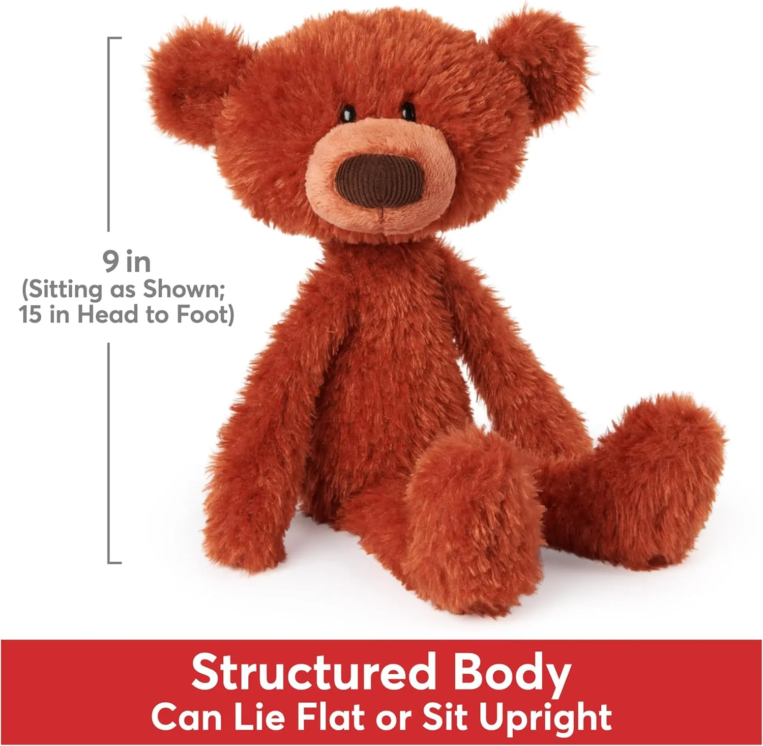 GUND Toothpick Pumpkin Pie, Teddy Bear Stuffed Animal for Ages 1 and Up, Pumpkin Orange, 15”