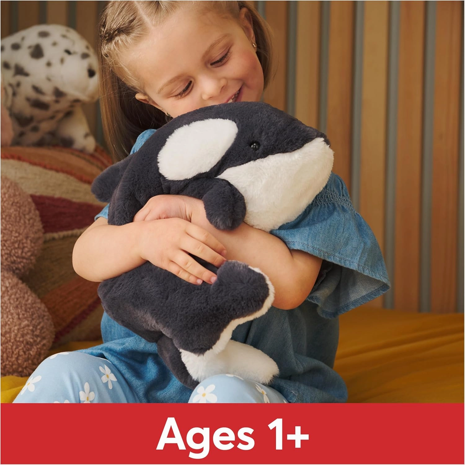 GUND Flynn Orca Whale Plush, Premium Whale Stuffed Animal for Ages 1 and Up, Black/White, 10”