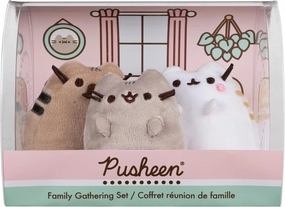GUND Pusheen Family Gathering Collector Set of 3 Plush Stuffed Animal Cats