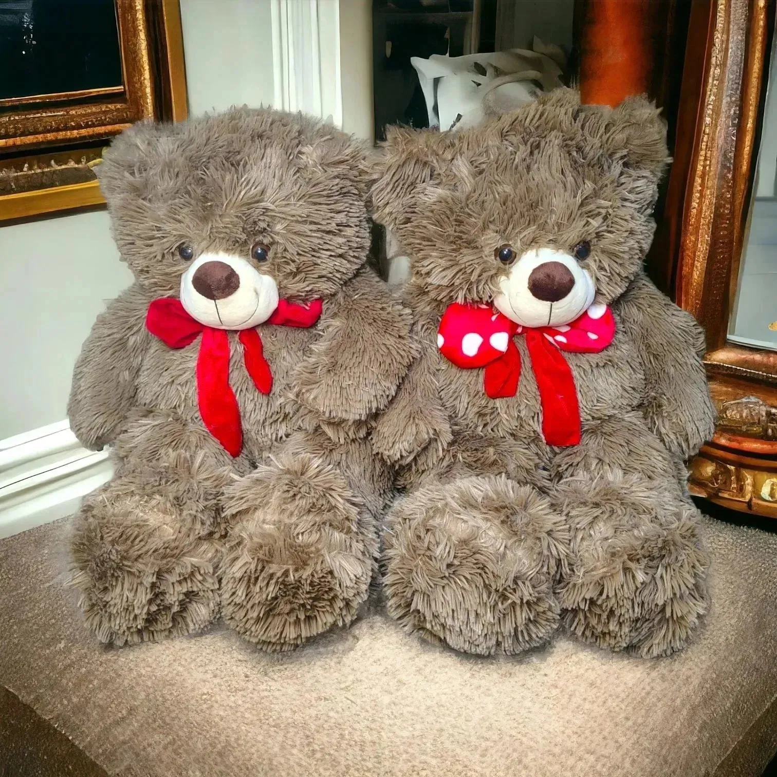 Hairy Bow Teddy Plush Toy (90 cm)