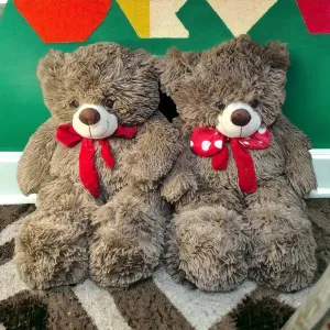Hairy Bow Teddy Plush Toy (90 cm)