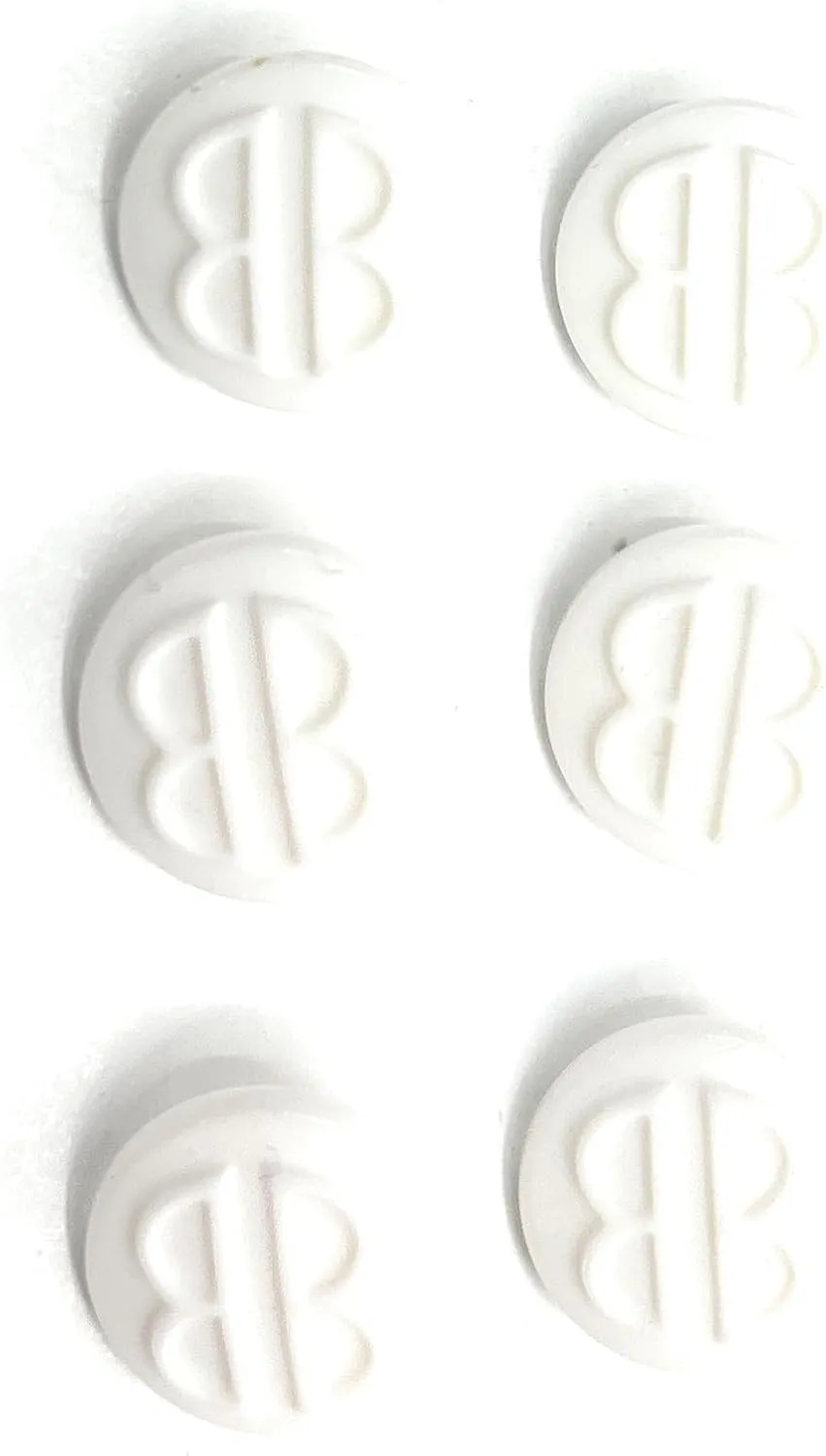 Half Dome White Button Set BB~ for Blazer, Suits, Sport Coat, Uniform, Jacket, Dresses (6 pc 5/8'' White Bill Blass)