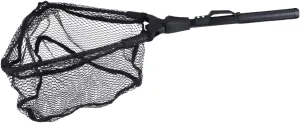 HANABASS Foldable Fishing Net with Telescopic Pole Lightweight Nylon Landing Net for Anglers for Boat River Ocean and Stream Fishing Easy to Carry and Store