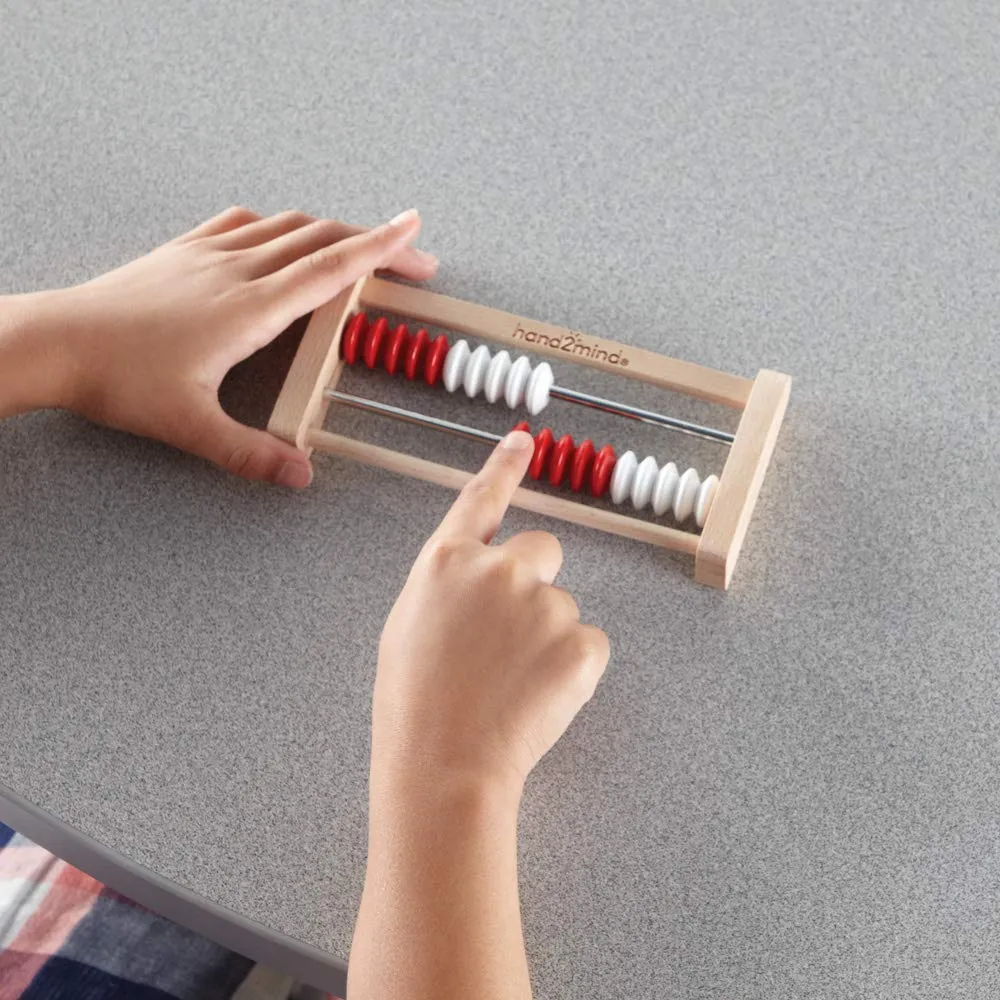 hand2mind Mini 20-Bead Wooden Rekenrek Class Set, Number Rack for Kids, Abacus for Kids, Counting Beads, Math Counters, Educational Toys for Elementary, Math Manipulatives (Set of 25)