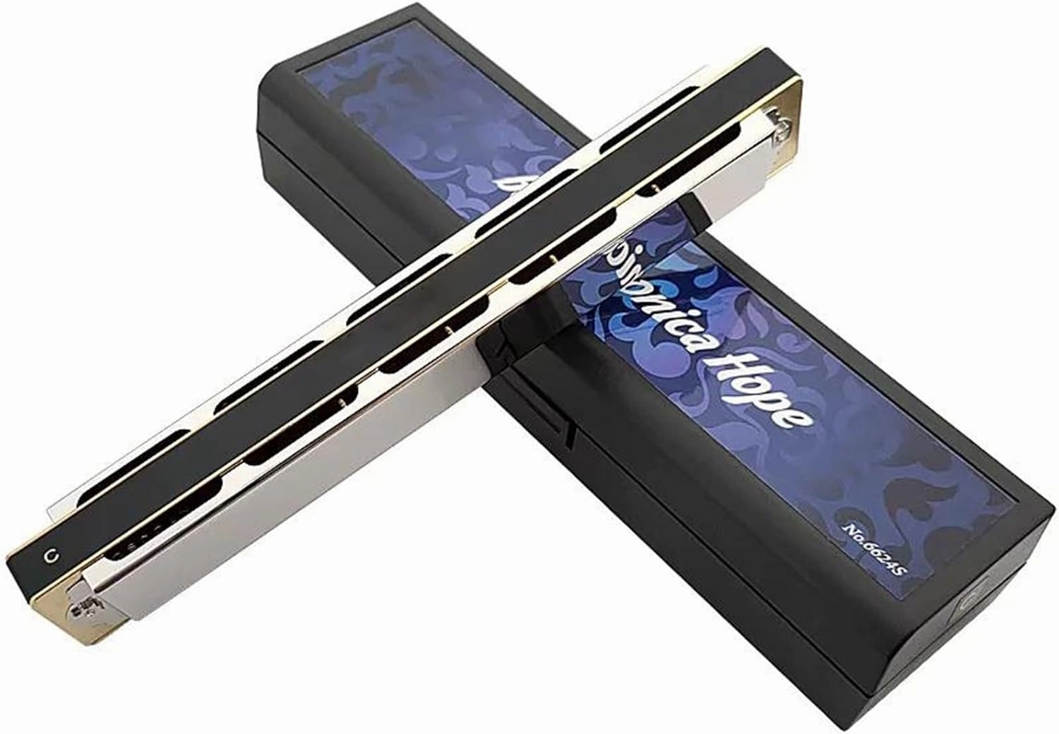 Harmonica Harp 24 Holes Mouth Organ Professional(B)