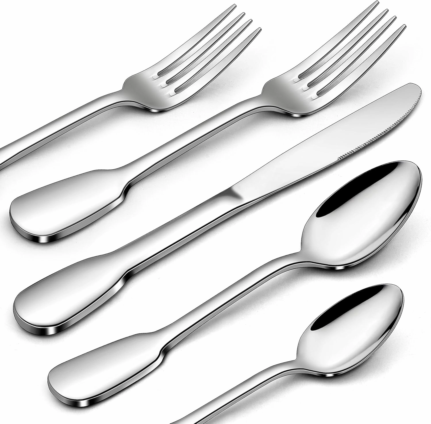 HaWare 18/10 Stainless Steel Flatware, 60-Piece Silverware Set for 12, Premium Cutlery Set for Home Restaurant, Include Knife Fork Spoon, Ergonomic Design Eating Utensils Tableware, Dishwasher Safe