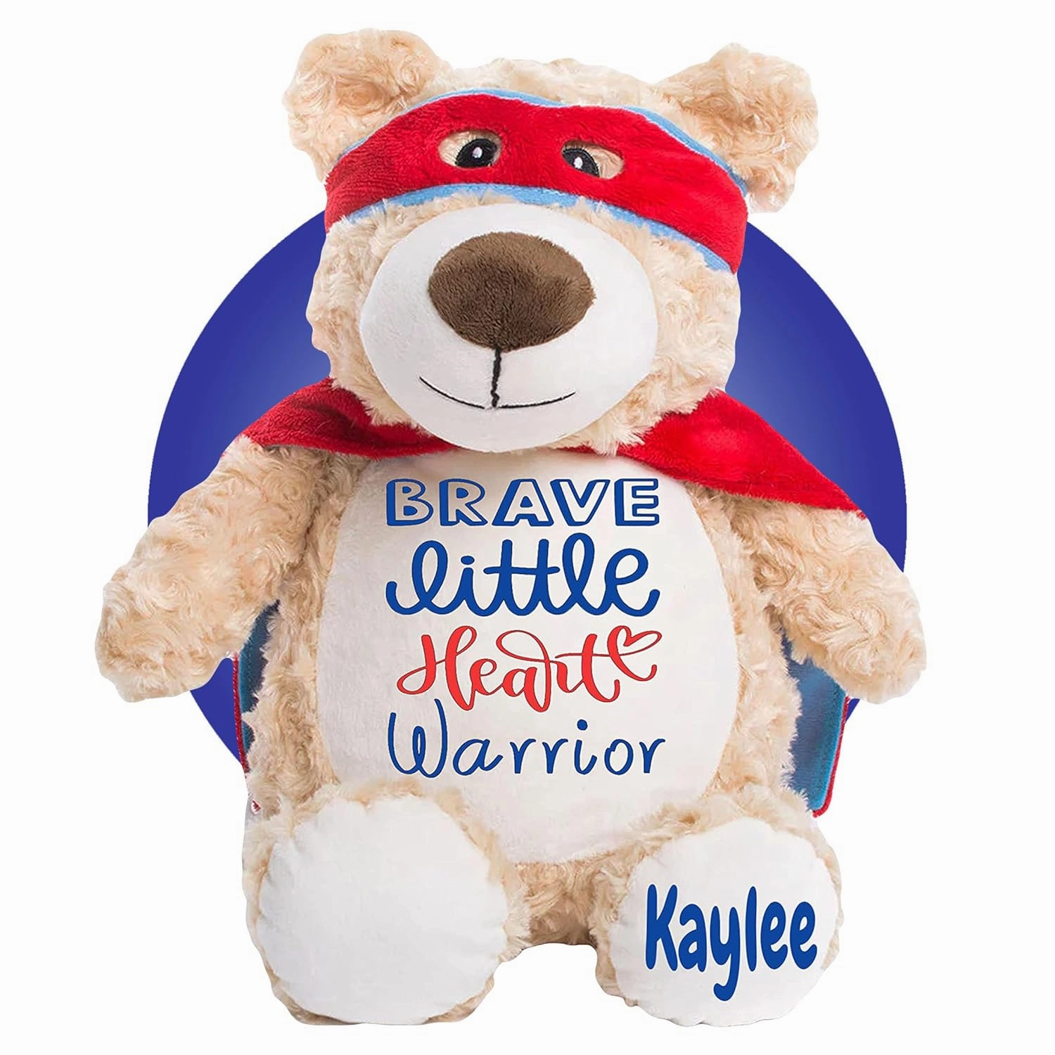 Heart Warrior Gifts for After Heart Surgery - Personalized Get Well Surgery Teddy Bear - Open Heart Surgery Gifts - 17" Superhero Bear - Gifts for Open Heart Surgery - CHD Awareness Gifts for Kids
