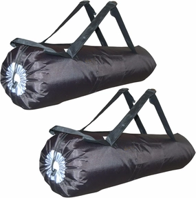 Heavy Duty 2 Bags Camping Chair Bag Backpack. Bag for Loveseat, Tent, Folding, Portable, Rocking, Beach or Camp Chair. 600D Oxford Polyester (Black, Large 42"X8"x8")