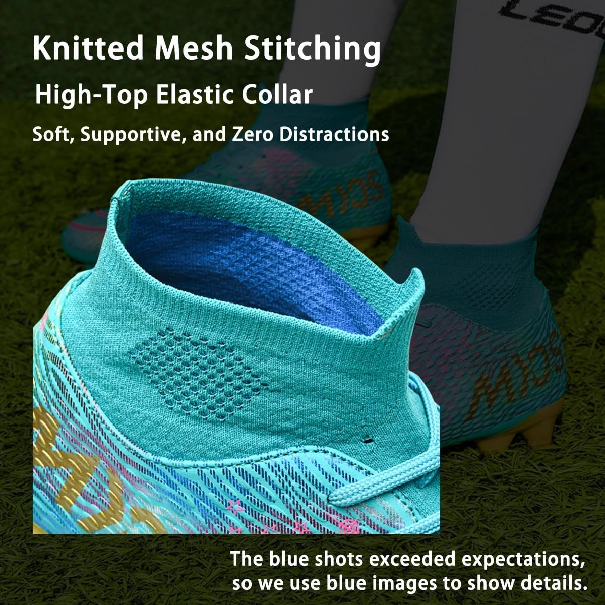 HESBITEUL Soccer Cleats Firm Ground: Lightweight FG Football Shoes