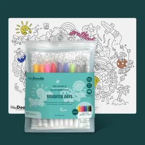 Hey Doodle | Large Colouring & Doodle Playmat - Brighter Days